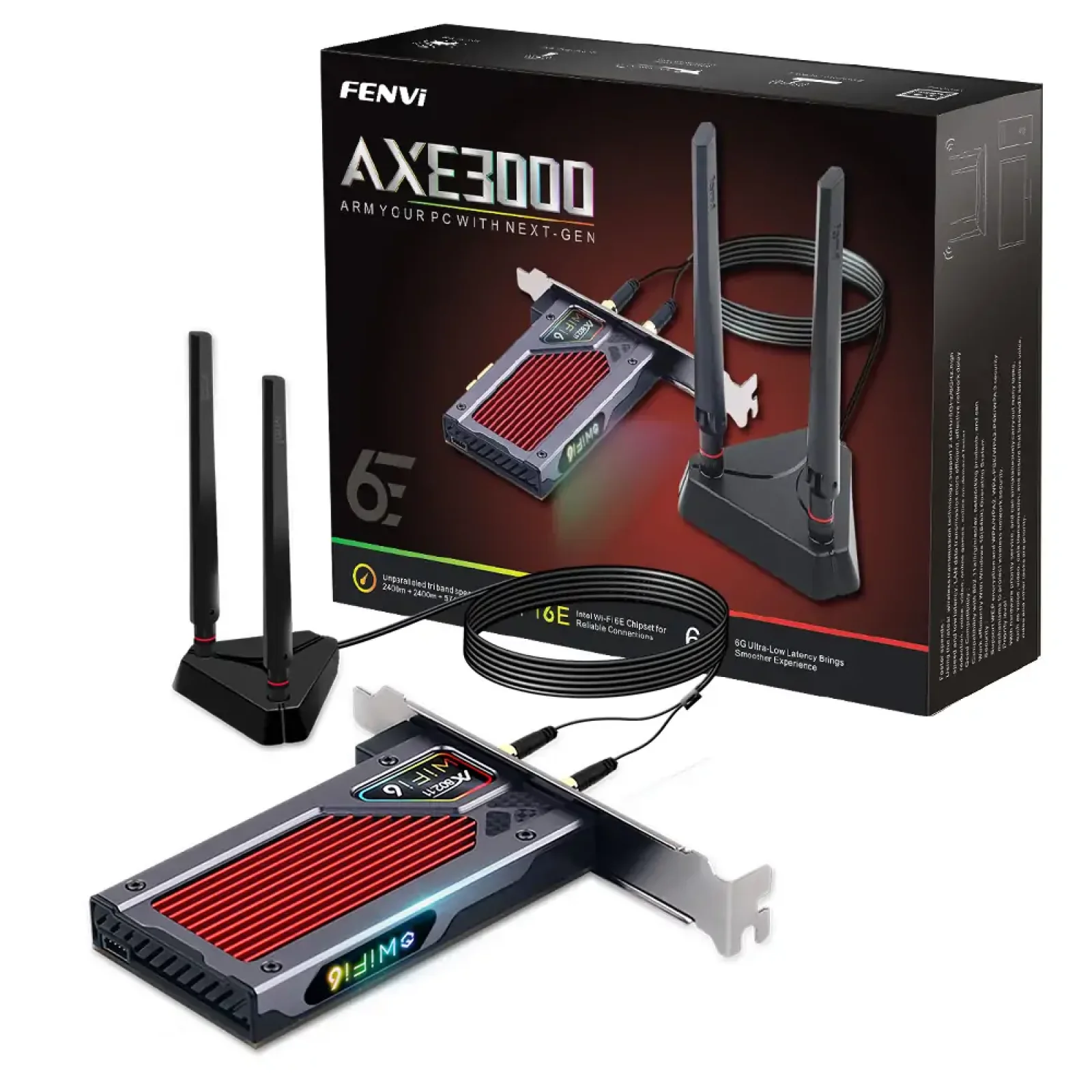 Беспроводной адаптер Fenvi FV-AXE3000RGB Gaming (Intel AX210) UA