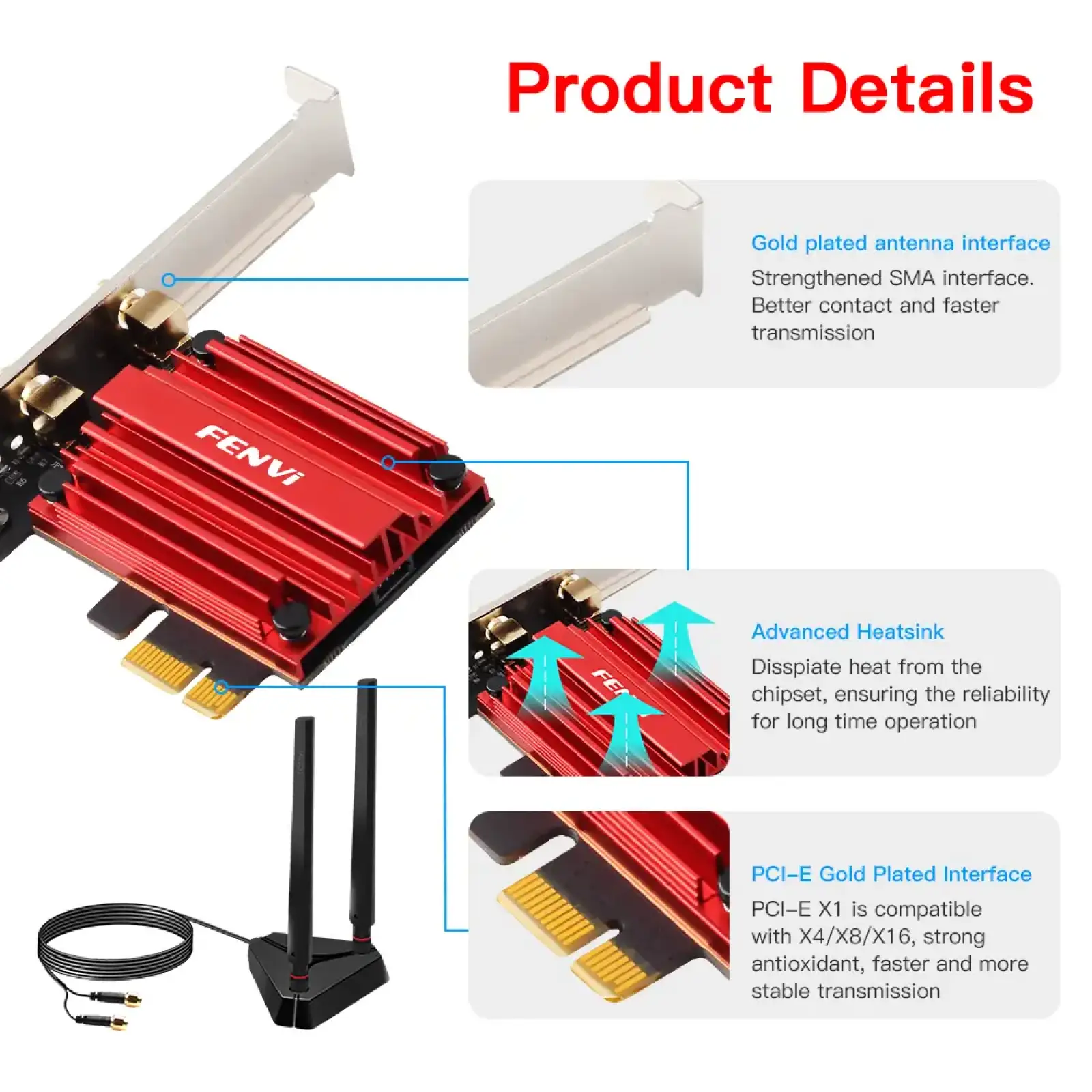 Бездротовий адаптер Fenvi PCE-AXE3000Pro (Intel AX210) UA