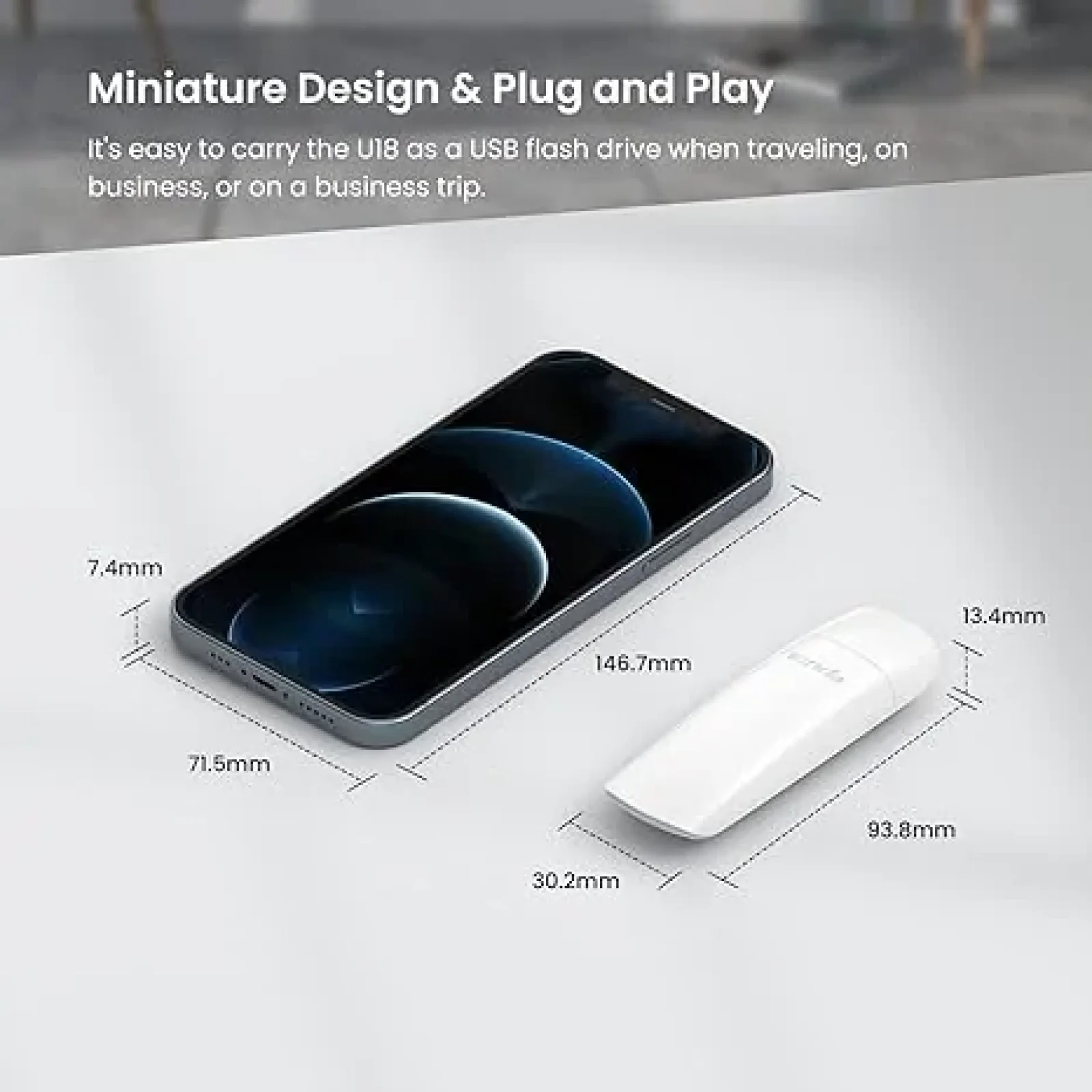 Беспроводной адаптер Tenda U18 (AX1800) UA