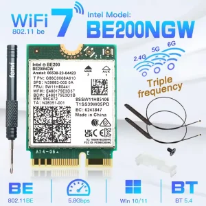 Бездротовий адаптер Fenvi BE200NGW + антенний кабель UA