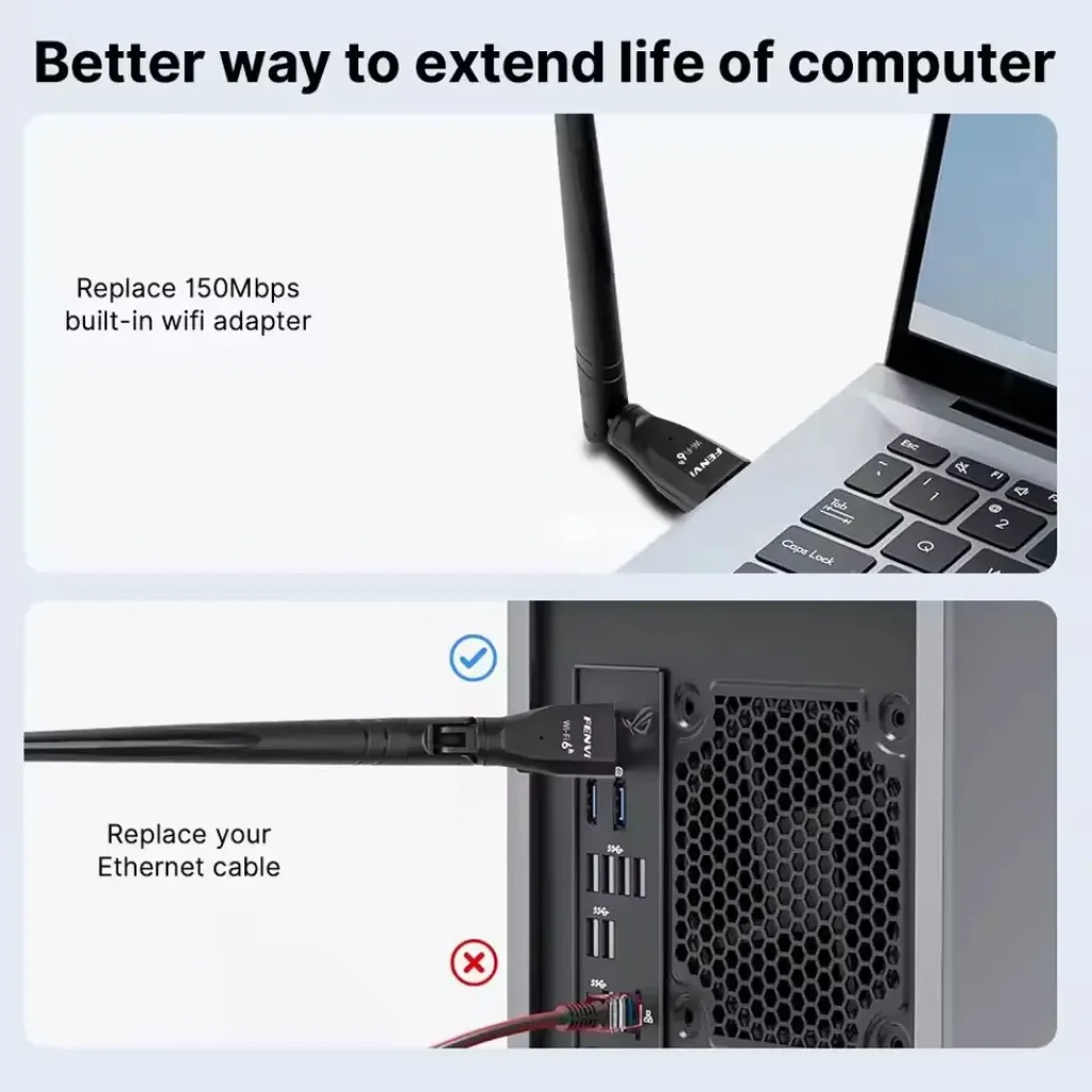 Бездротовий адаптер Fenvi FU-AX300Pro UA