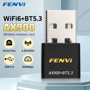 Беспроводной адаптер Fenvi FU-AX900В Wi-Fi 6, Bluetooth 5.3 Dual Band 2.4G 5G UA