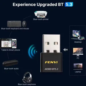 Беспроводной адаптер Fenvi FU-AX900В Wi-Fi 6, Bluetooth 5.3 Dual Band 2.4G 5G UA