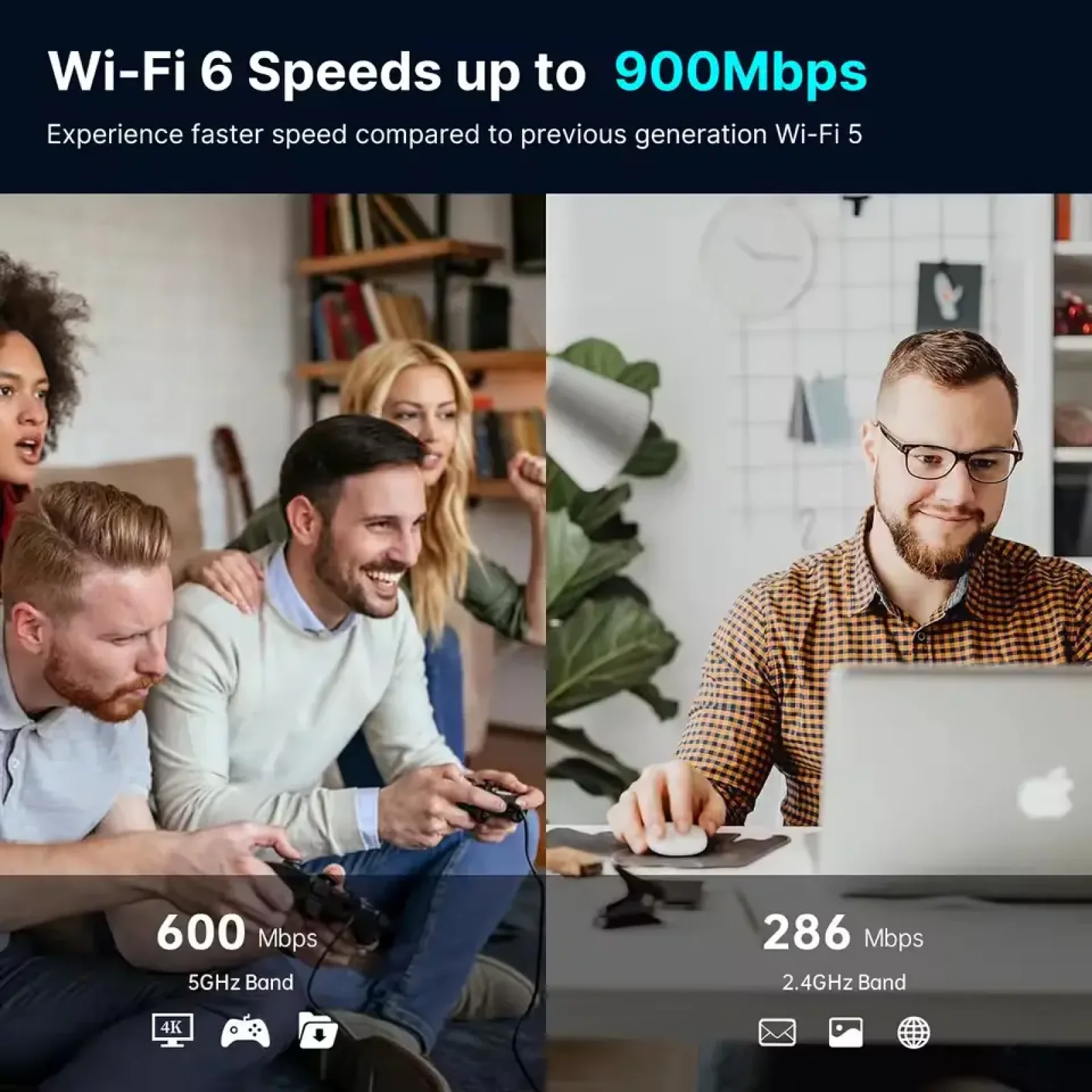 Беспроводной адаптер Fenvi FU-AX900В Wi-Fi 6, Bluetooth 5.3 Dual Band 2.4G 5G UA