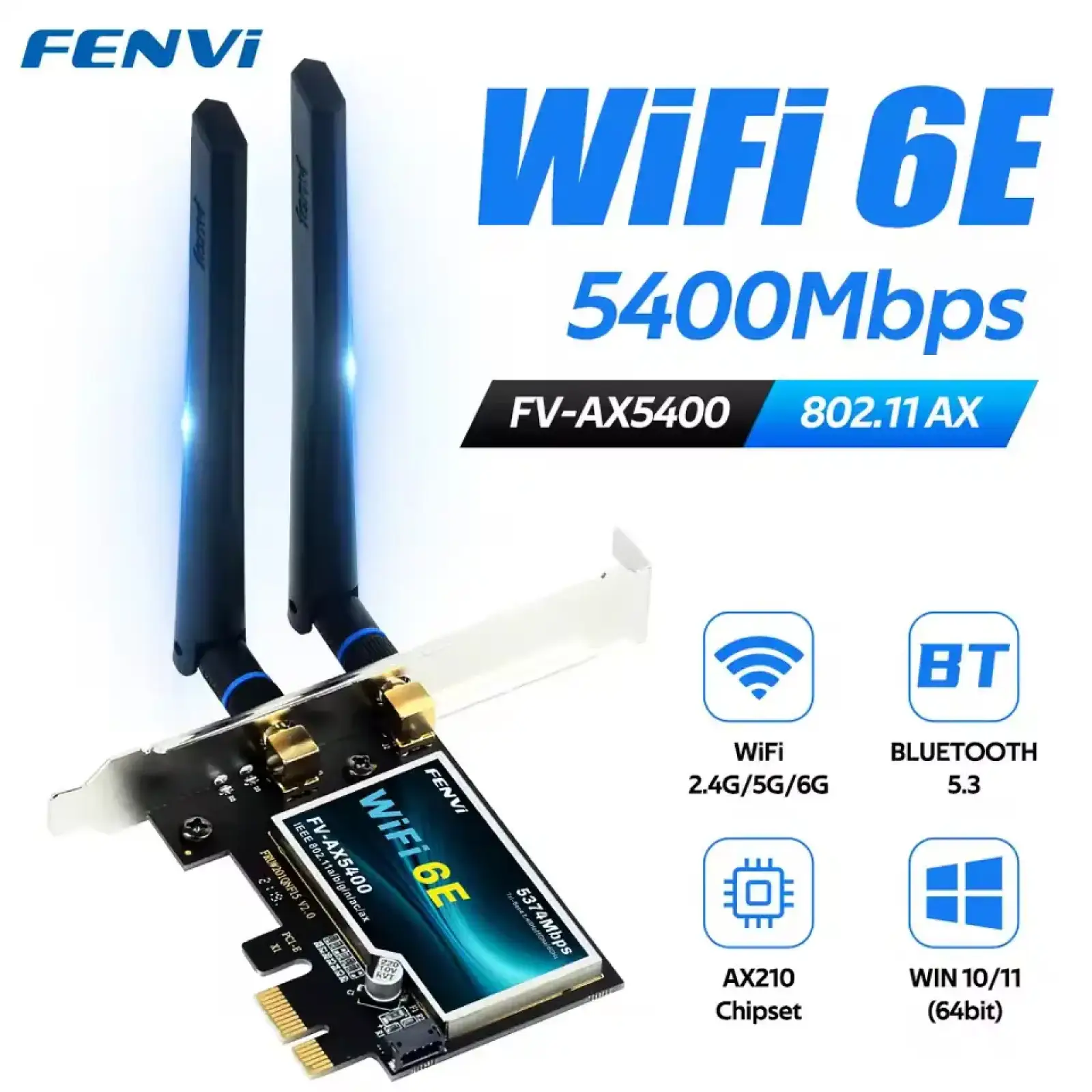 Бездротовий адаптер Fenvi FV-AX5400 UA