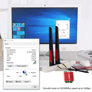 Беспроводной адаптер Fenvi FV-BE200NG Wi-Fi 7, Bluetooth 5.4 Adapter, Tri-band 2.4G/5G/6GHz UA