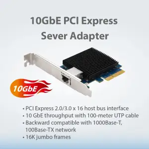 Мережевий адаптер Edimax EN-9320TX-E V2 (1xRJ45 10G, PCI-E, з кріпленням low profile) UA