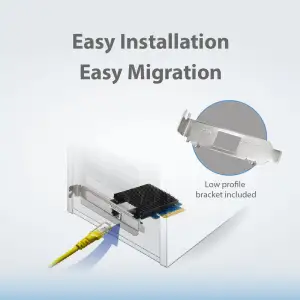 Мережевий адаптер Edimax EN-9320TX-E V2 (1xRJ45 10G, PCI-E, з кріпленням low profile) UA