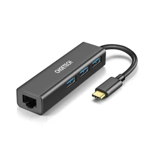 Сетевой адаптер Choetech HUB-U02 4-In-1 USB-C to RJ45 UA