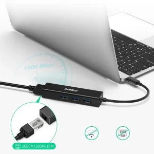 Сетевой адаптер Choetech HUB-U02 4-In-1 USB-C to RJ45 UA