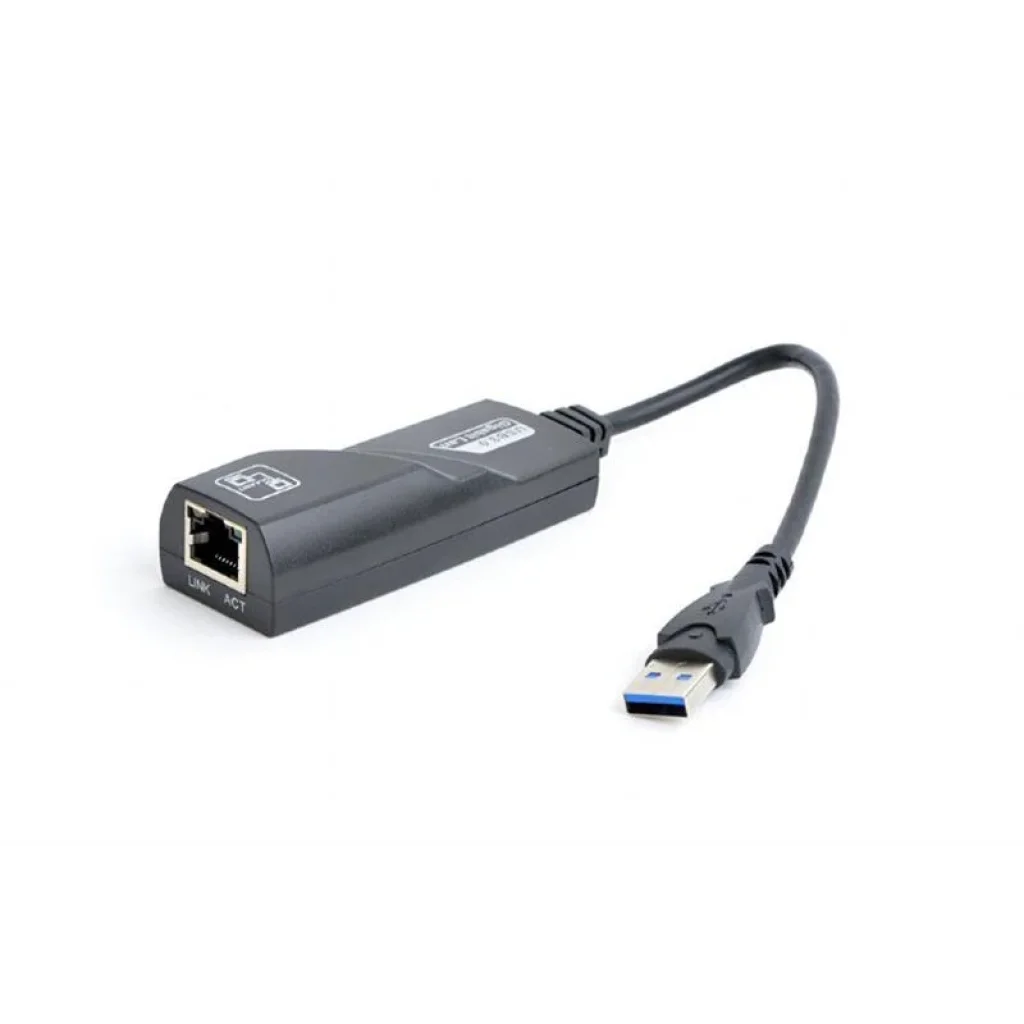 Сетевой адаптер Gembird (NIC-U3-02) USB - Gigabit Ethernet, черный UA