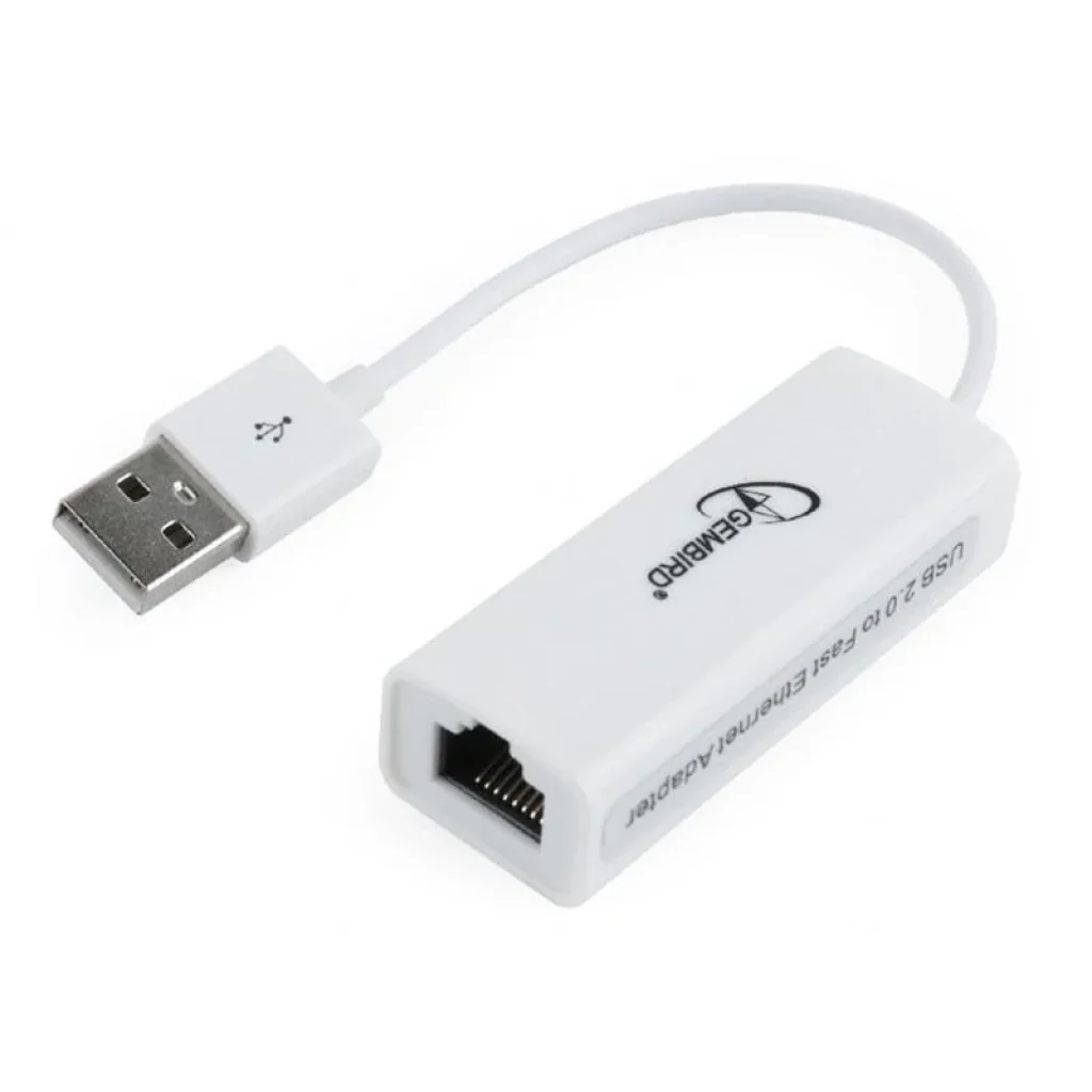 Мережевий адаптер Gembird (NIC-U2-02) USB - Fast Ethernet, білий UA