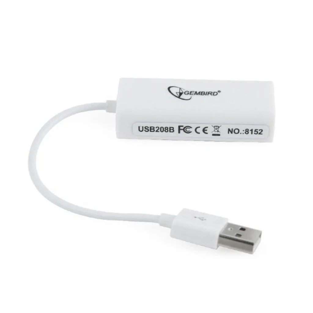 Мережевий адаптер Gembird (NIC-U2-02) USB - Fast Ethernet, білий UA