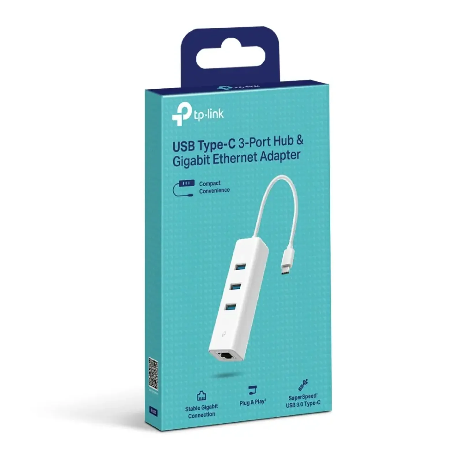 Мережевий адаптер TP-Link UE330C (USB-C 3.0, 10/100/1000Mbps, 3xUSB 3.0 HUB) UA