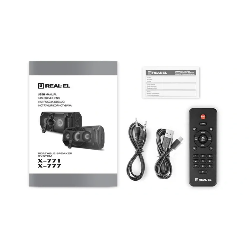 Акустична система REAL-EL X-771 Black, EL121600018 UA