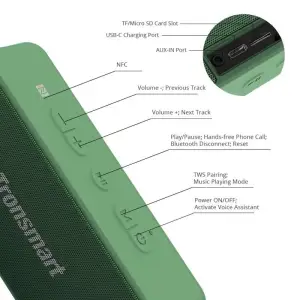 Акустическая система Tronsmart Element T2 Plus Green (370729) UA