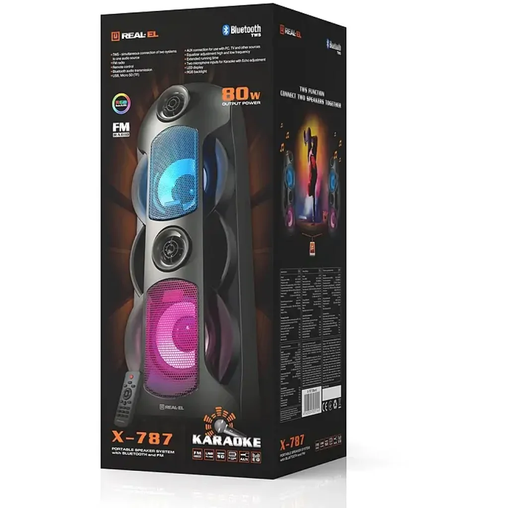Акустическая система REAL-EL X-787 Black, EL121600008 UA