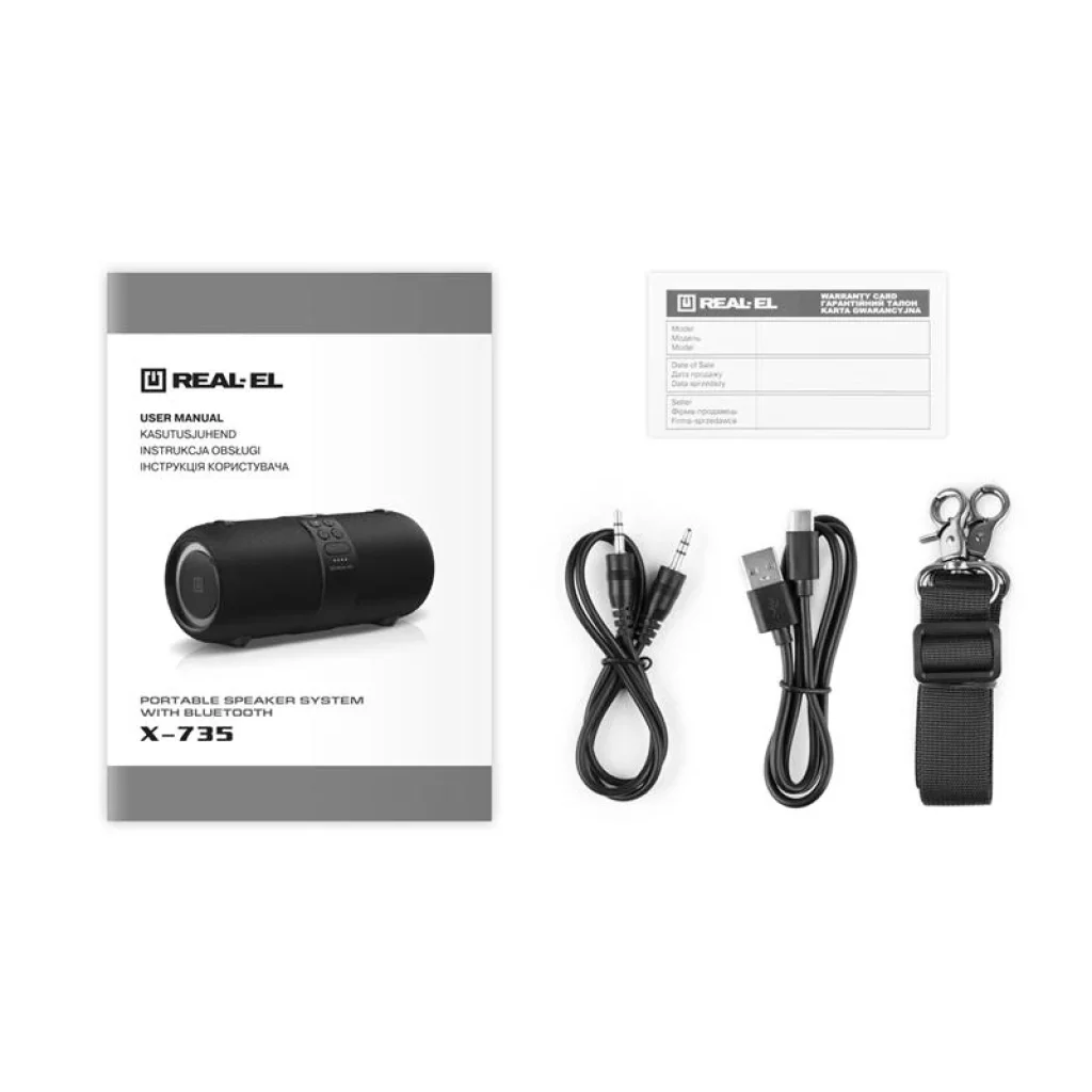 Акустична система REAL-EL X-735 Black, EL121600011 UA