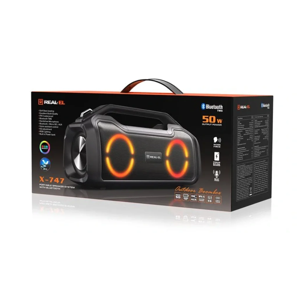Акустична система REAL-EL X-747 Black, EL121600013 UA