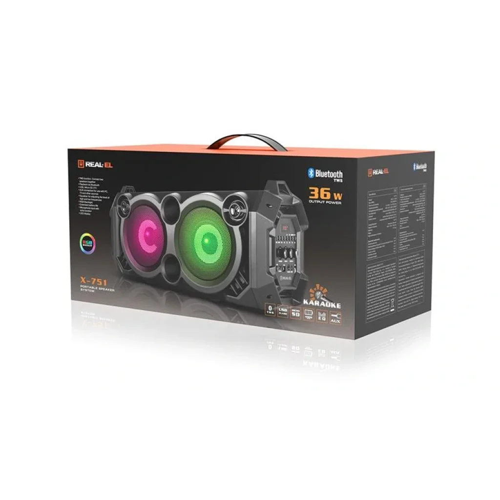 Акустична система REAL-EL X-751 Black, EL121600017 UA