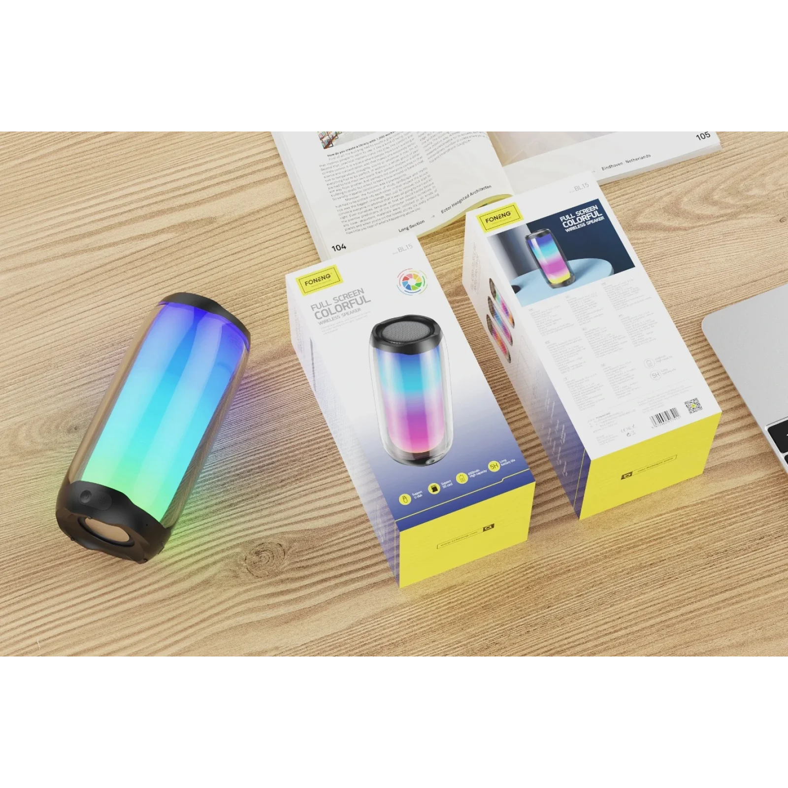 Акустична система Foneng BL15 Full Screen Colorful Bluetooth Speaker (BL15-BS-FSC) UA