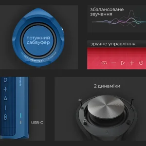 Акустична система HiFuture Ripple 30W Blue (ripple.blue.) UA