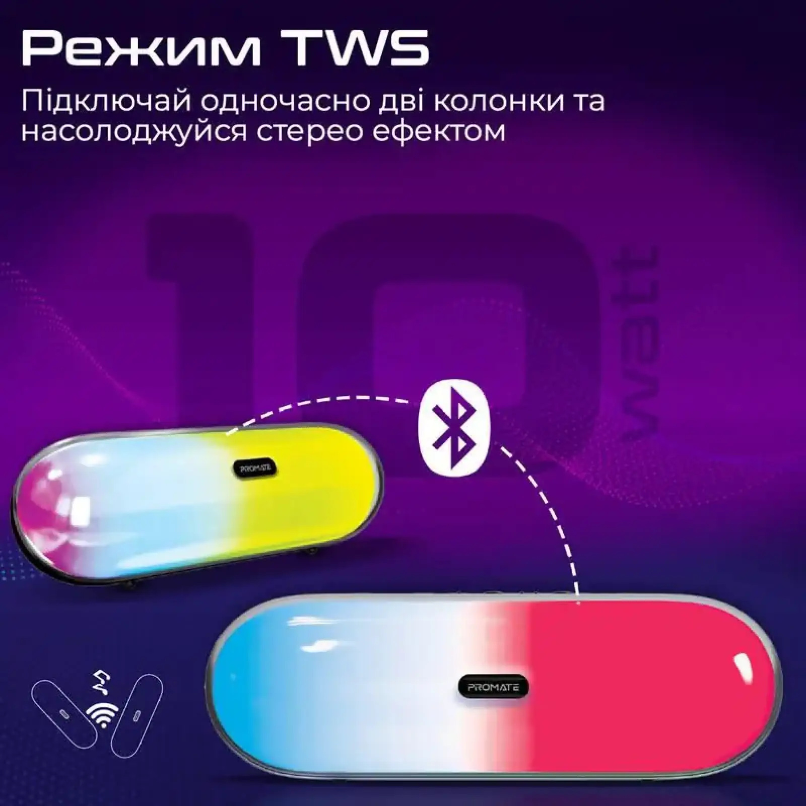 Акустическая система Promate Lumibar Black UA