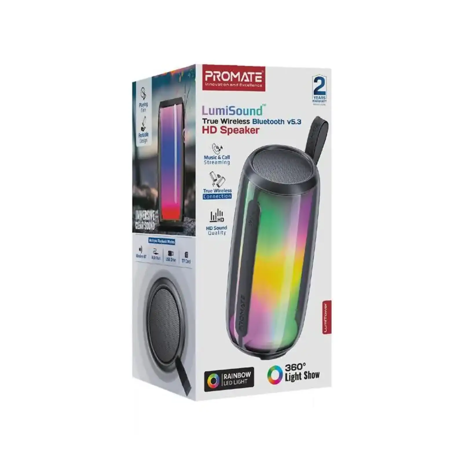 Акустическая система Promate Lumitower Black UA