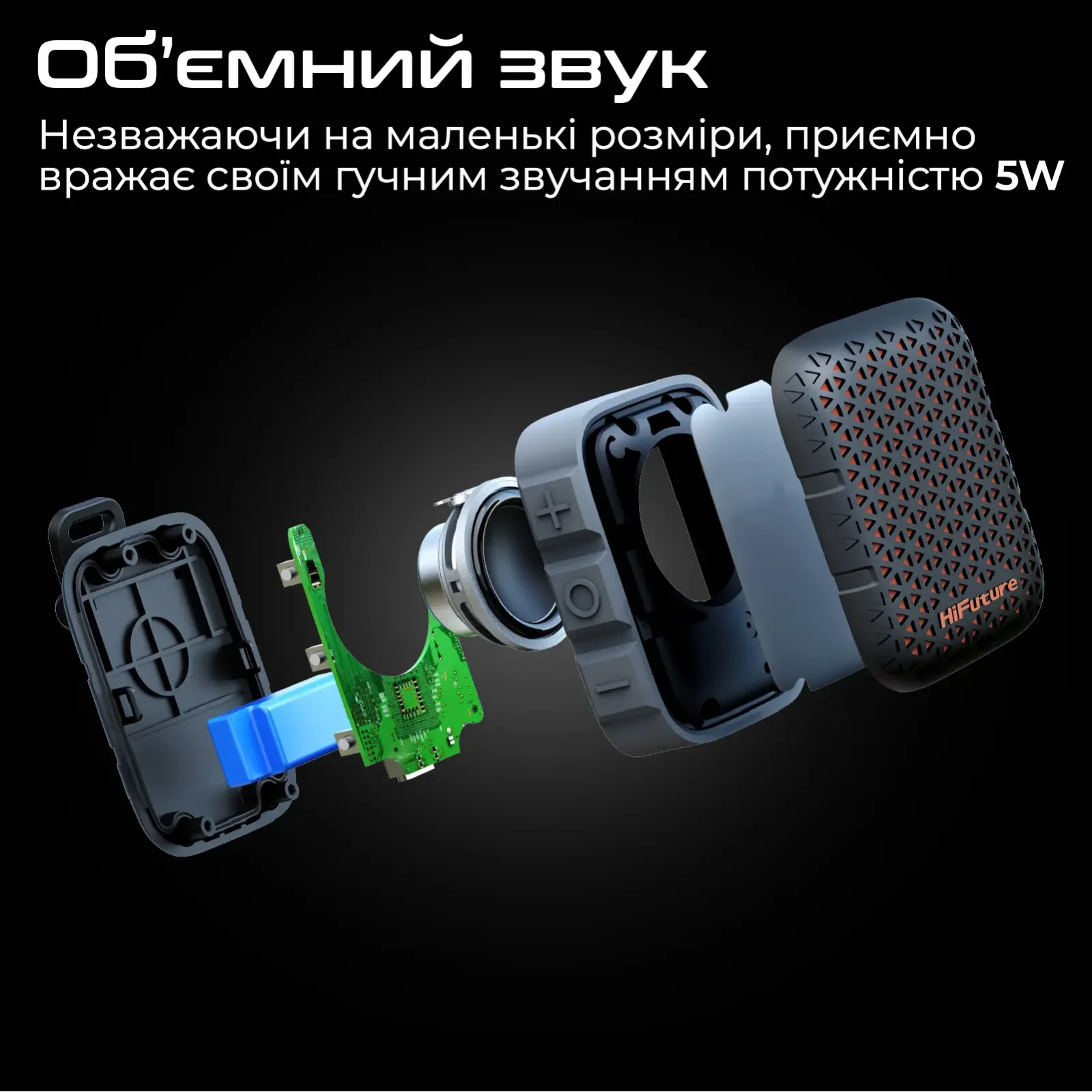 Акустична система HiFuture Pocket-S 5W Blue/Green (pocket-s.bluegreen) UA