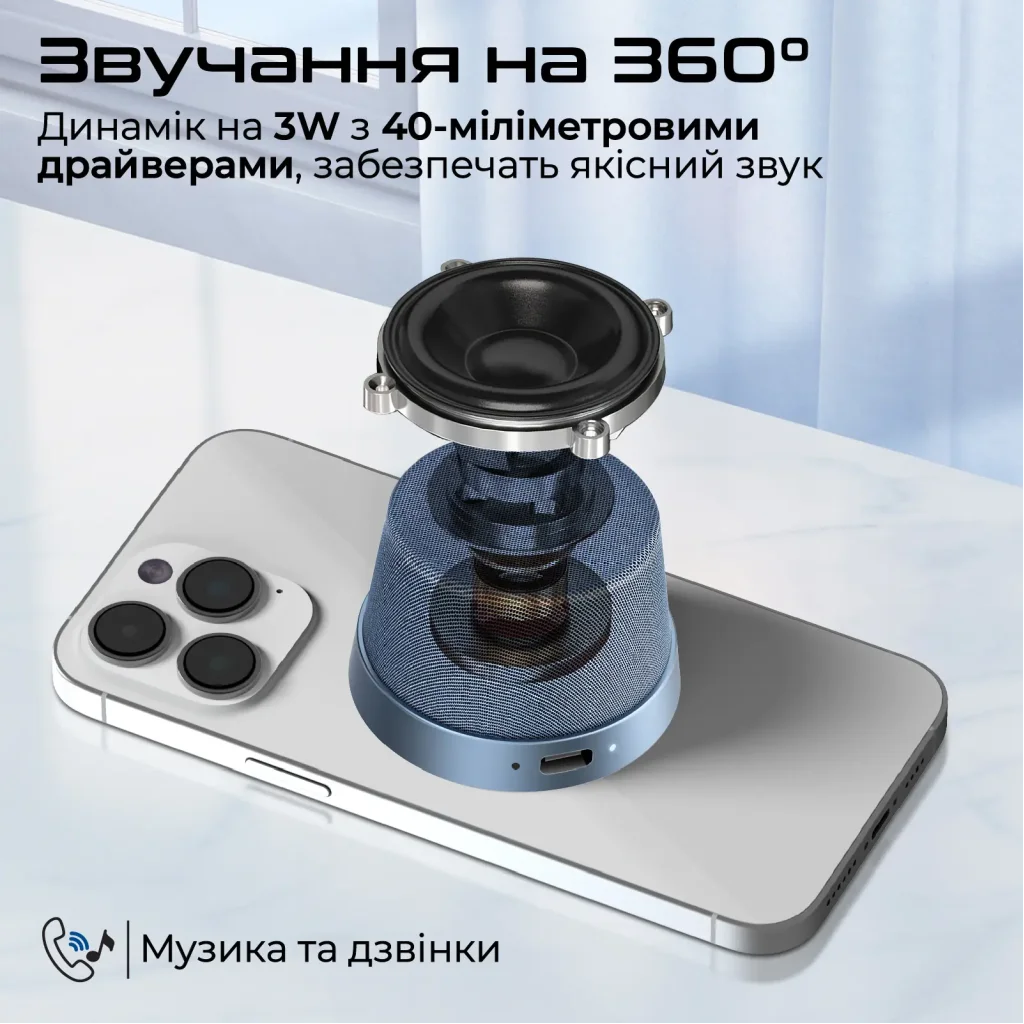 Акустическая система Promate Punch 3W Navy (punch.navy) UA
