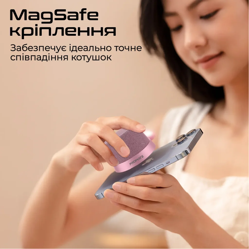 Акустическая система Promate Punch 3W Pink (punch.pink) UA