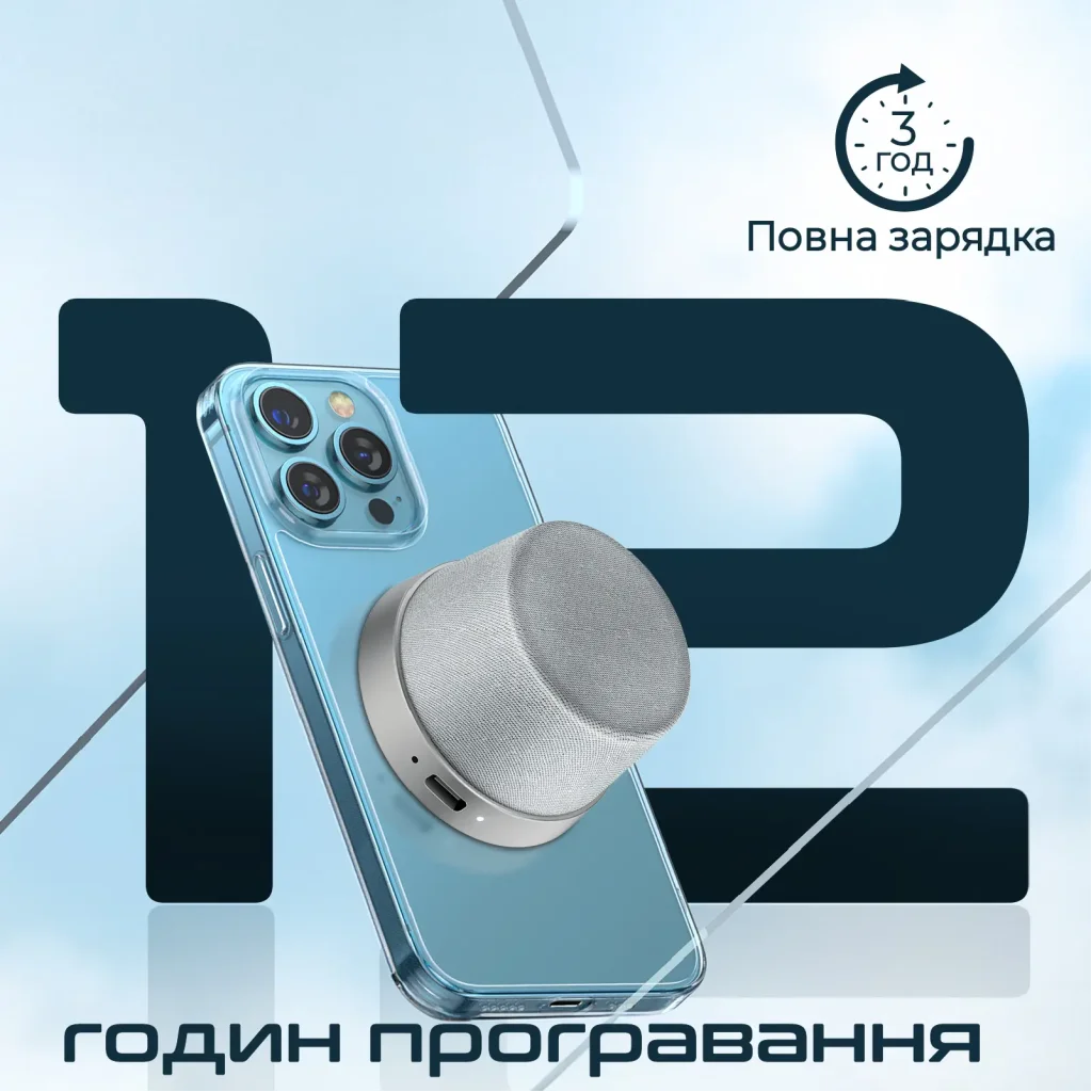 Акустична система Promate Punch 3W Silver (punch.silver) UA