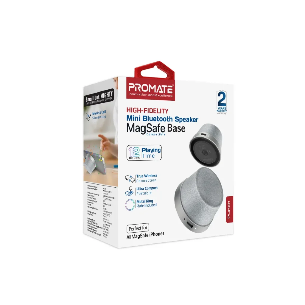 Акустична система Promate Punch 3W Silver (punch.silver) UA