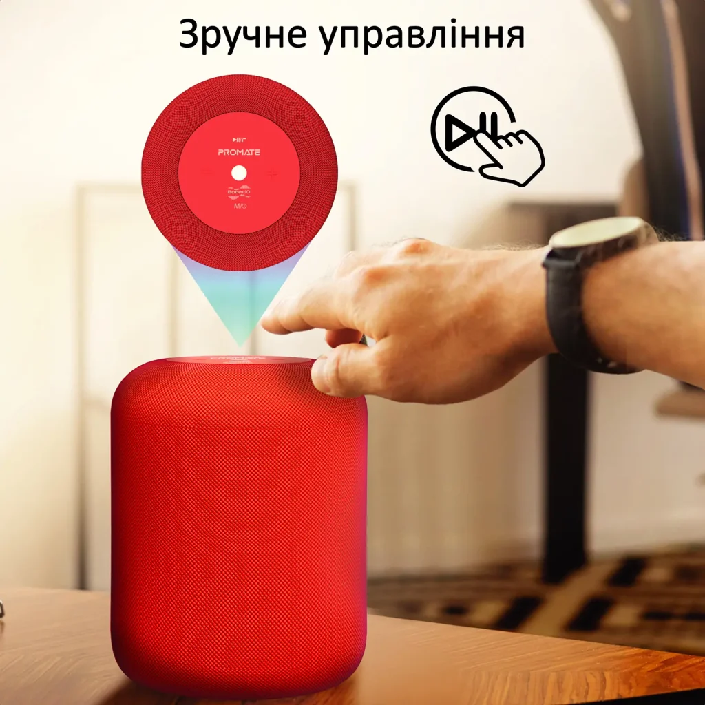 Акустична система Promate Boom-10 W Red (boom-10.red) UA
