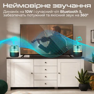 Акустическая система Promate Glitz-L 10W Black (glitz-l.black) UA