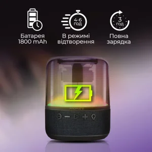 Акустическая система Promate Glitz-L 10W Black (glitz-l.black) UA