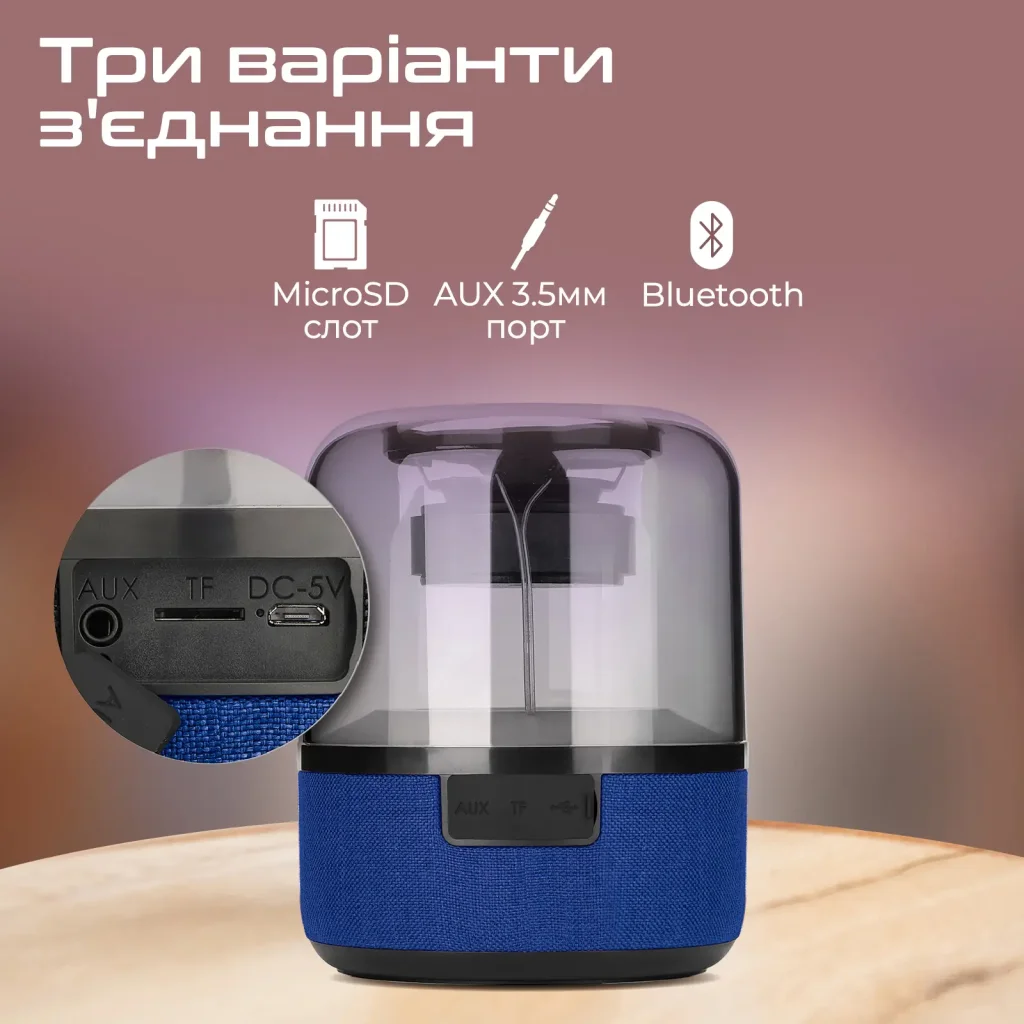 Акустическая система Promate Glitz-L 10W Blue (glitz-l.blue) UA
