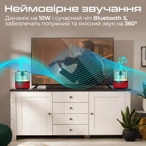 Акустическая система Promate Glitz-L 10W Red (glitz-l.red) UA