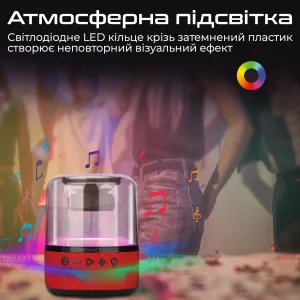 Акустическая система Promate Glitz-L 10W Red (glitz-l.red) UA