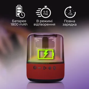 Акустическая система Promate Glitz-L 10W Red (glitz-l.red) UA