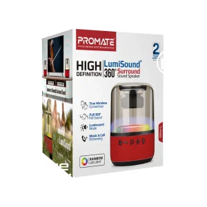 Акустическая система Promate Glitz-L 10W Red (glitz-l.red) UA