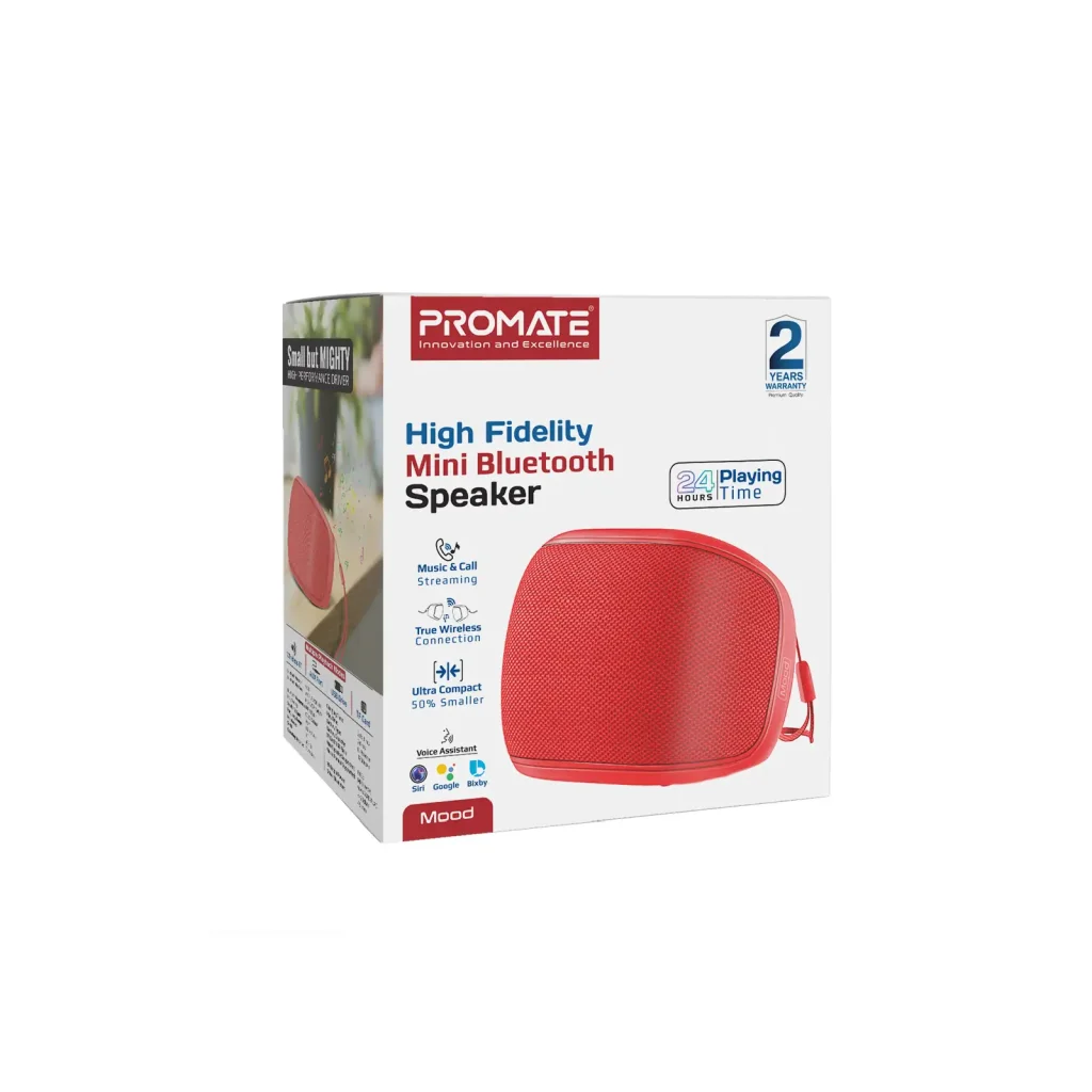 Акустическая система Promate Mood 5W Red (mood.red) UA