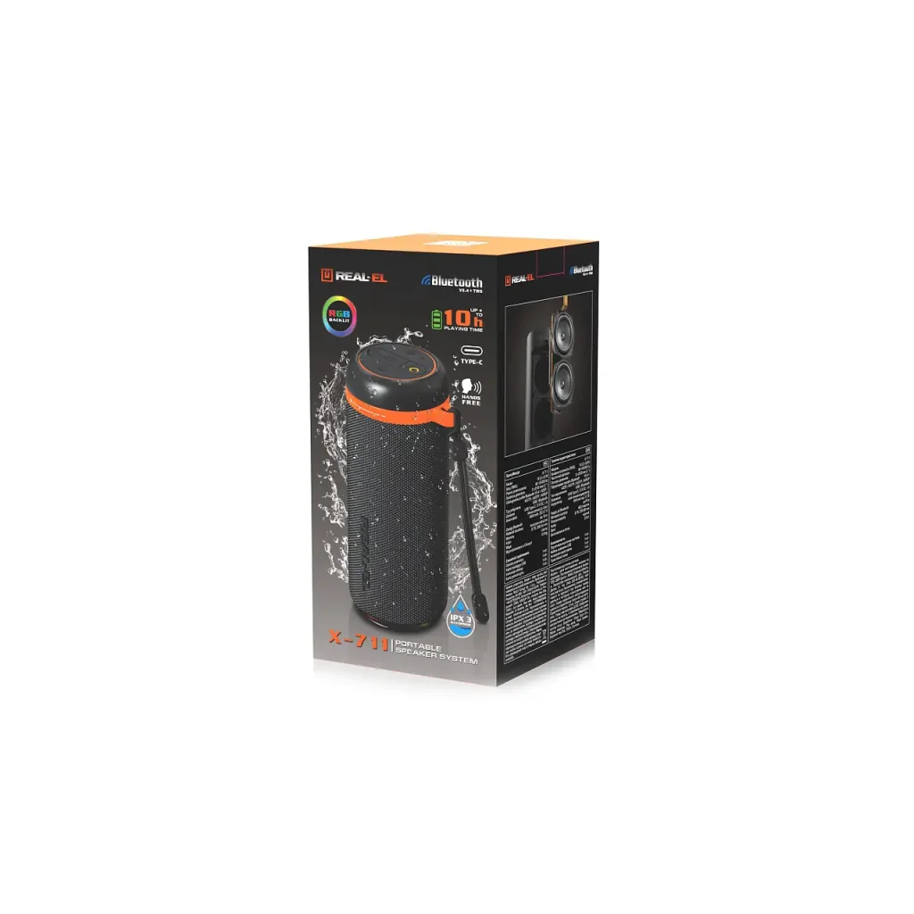 Акустична система REAL-EL X-711 Black UA