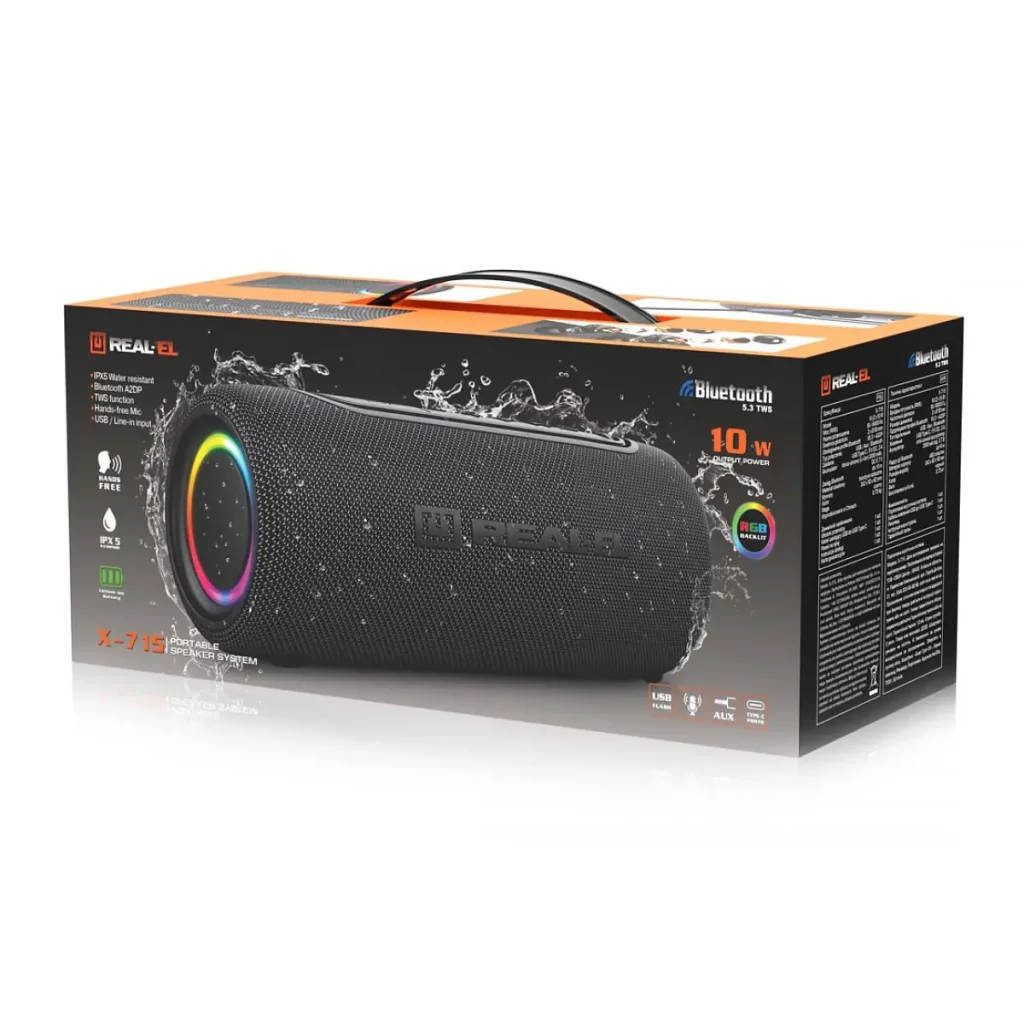 Акустична система REAL-EL X-715 Black UA
