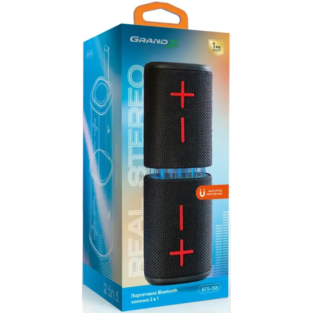Акустическая система Grand-X 2 в 1 BTS-15DB UA
