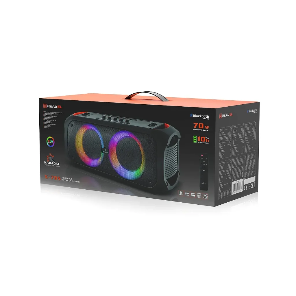 Акустична система REAL-EL X-795 Black UA