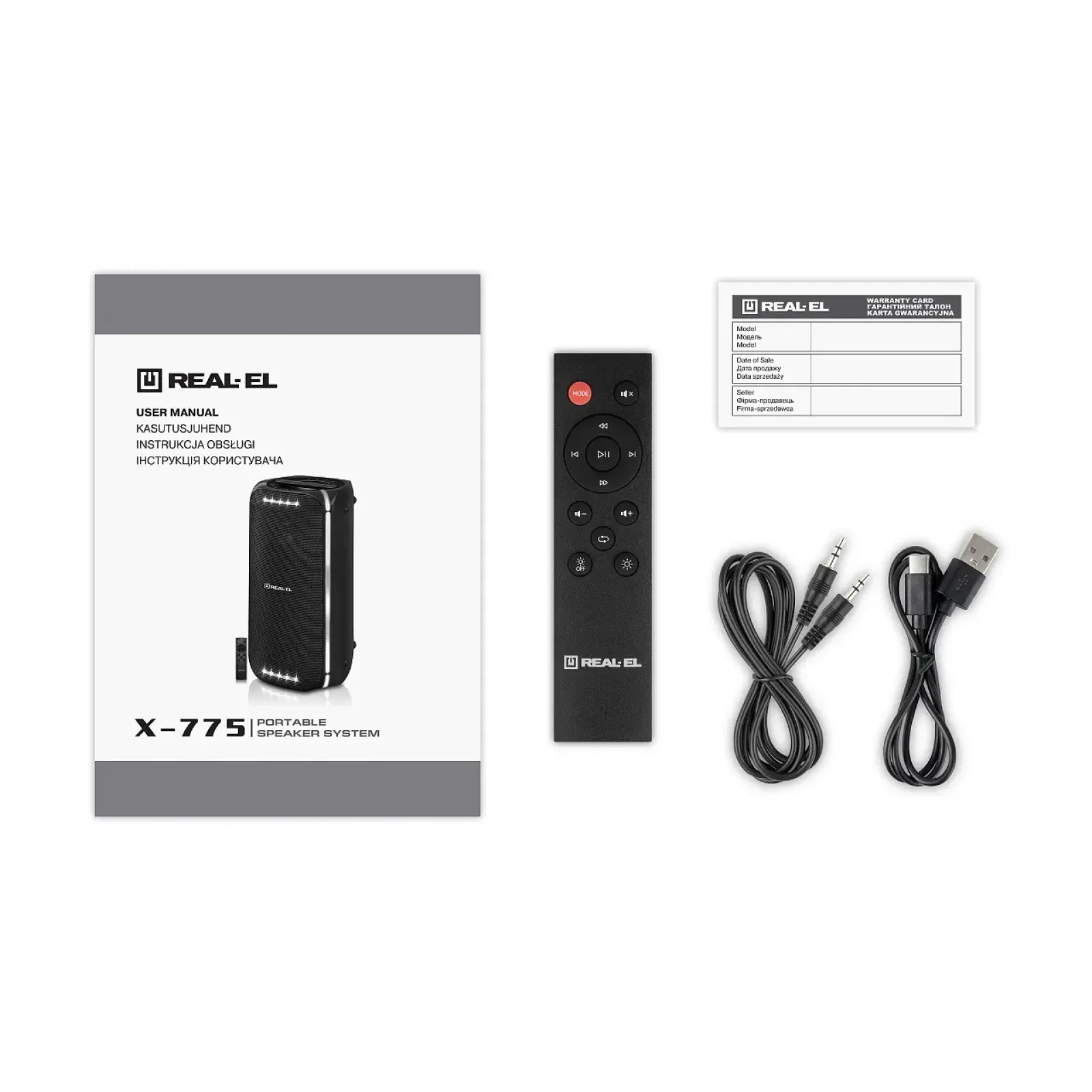 Акустическая система REAL-EL X-775 Black UA