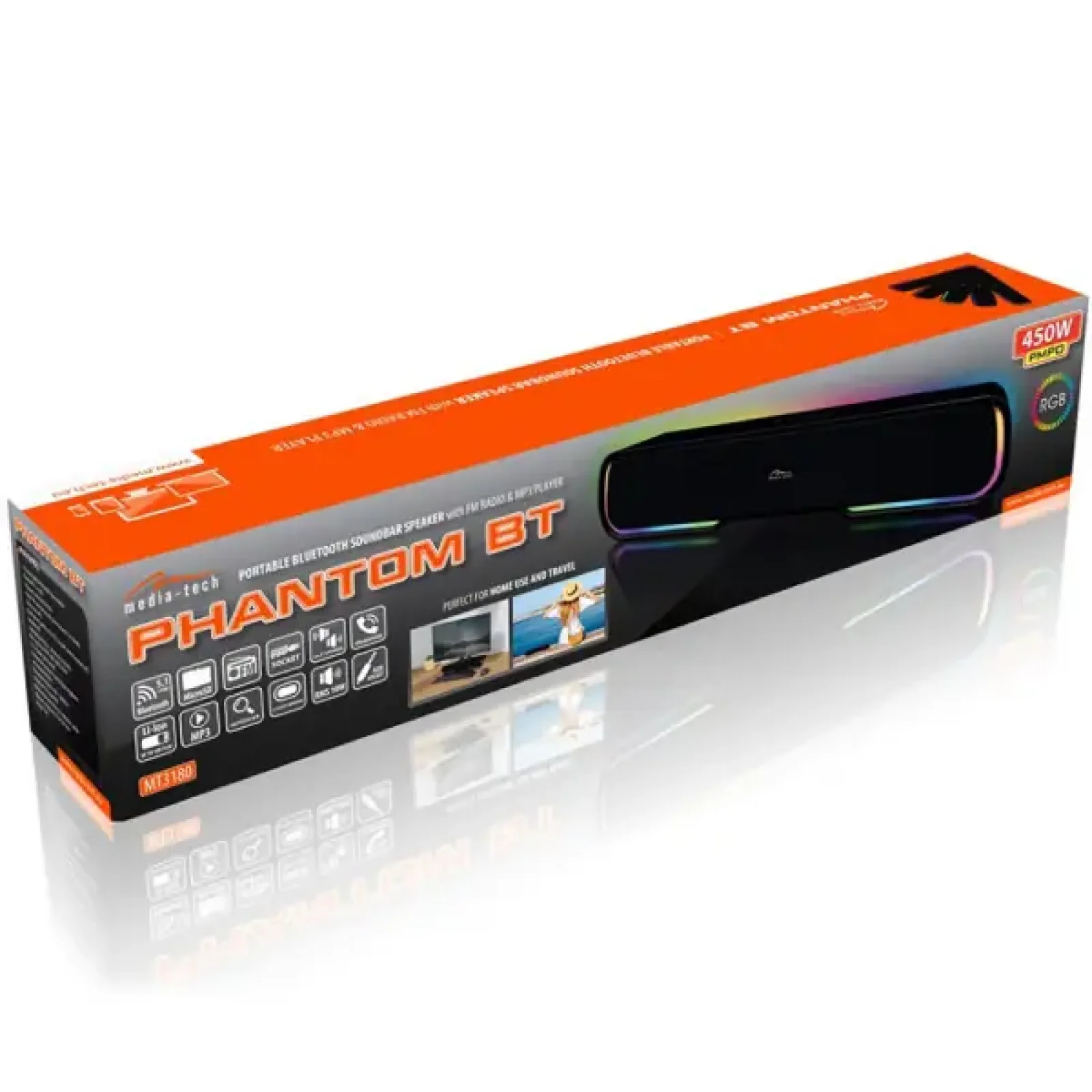 Акустична система Media-Tech Phantom BT 2.0 Black (MT3180) UA