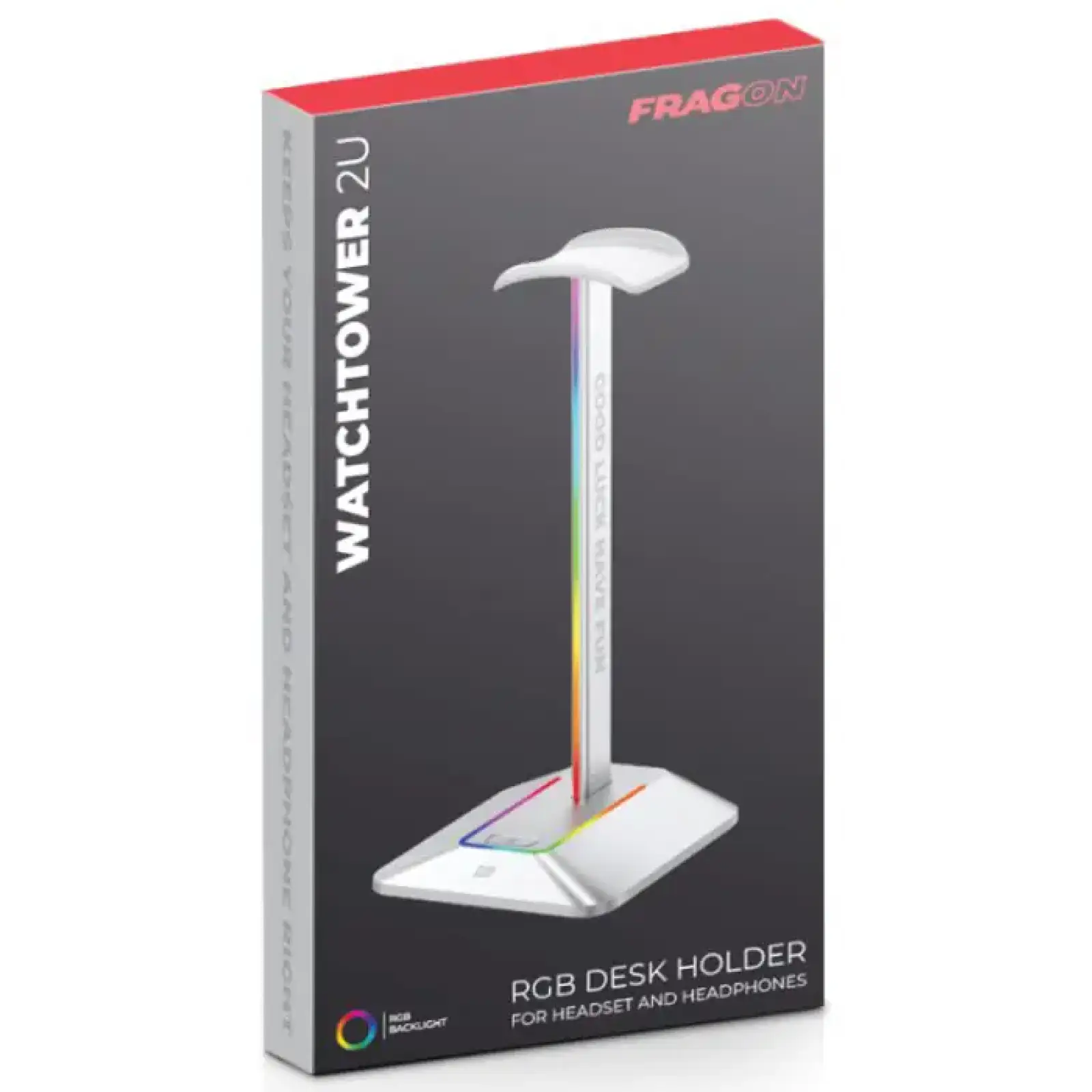 Держатель для наушников FragON Watchtower 2U RGB Silver (FGLHH22WTWTR2URGB) UA