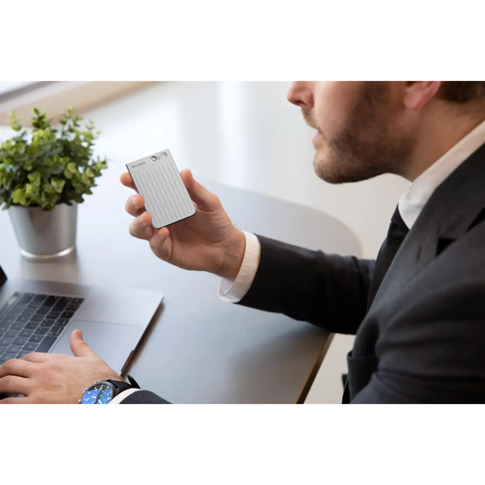 Диктофон Plaud AI Note Silver (NB-100-SI) UA